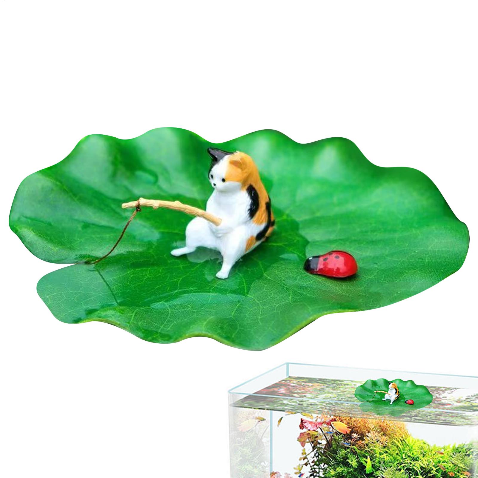 Aquarium Fish Escape - Akvaryum Dekoru Yüzen Kedi Balıkçılık Akvaryumu
