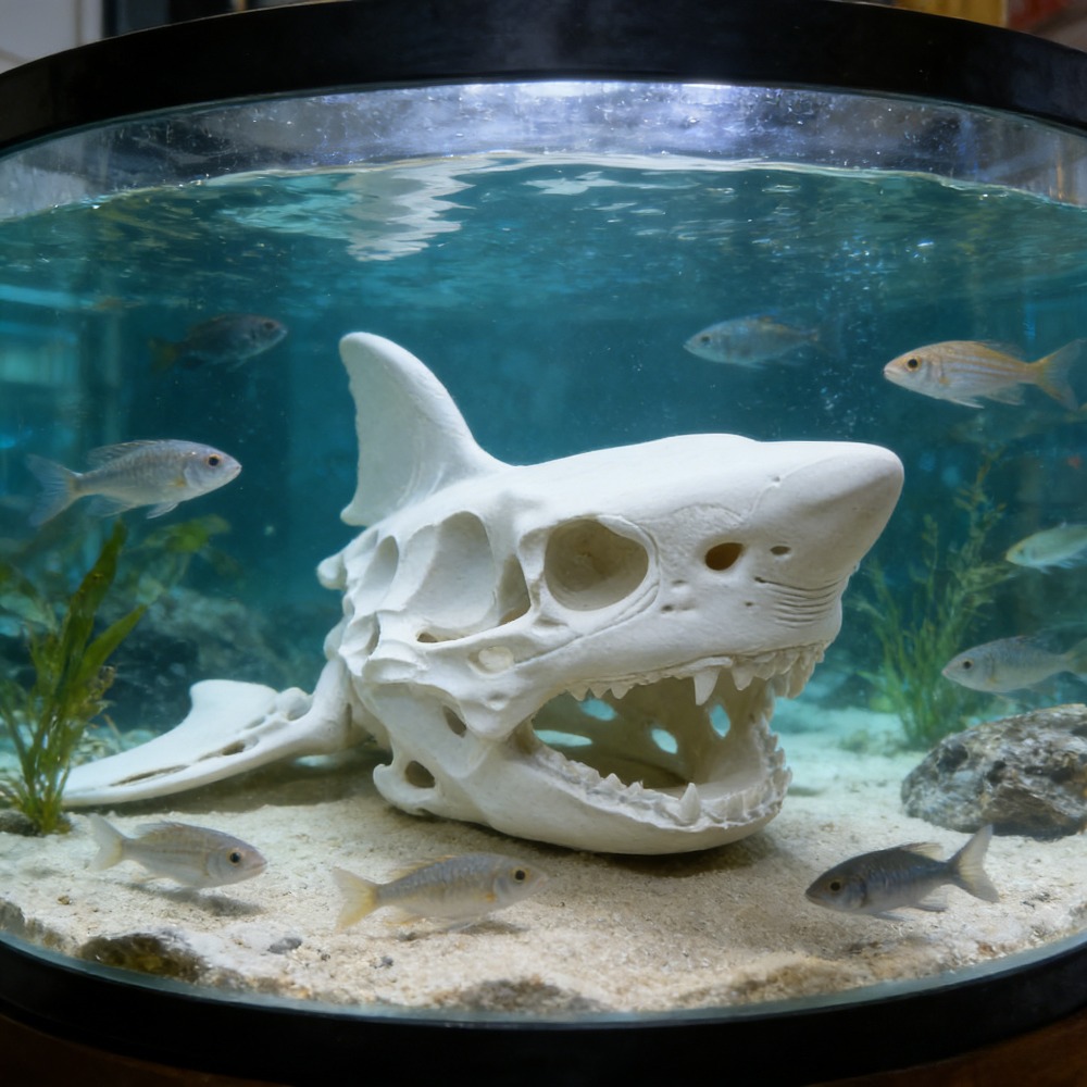 Aquarium Fish Shark - 3D Baskı Köpekbalığı Kafatası İskeleti Cosplay