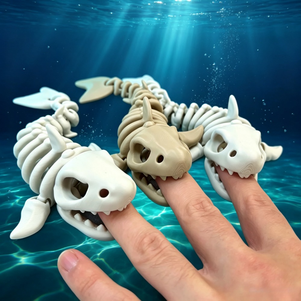 Aquarium Fish Shark - Köpekbalığı İskeleti Akvaryum Dekoru Eklemli Süsleme