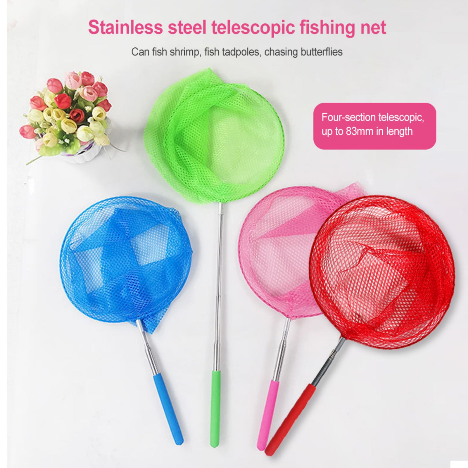Aquarium Fish Net Small - Mini balıkçılık Net renkli kaymaz kavrama
