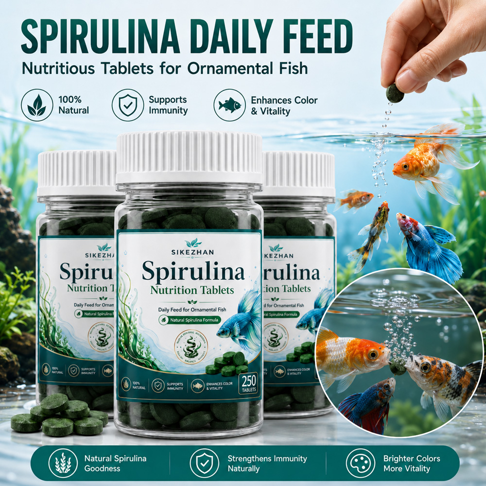 Aquarium Fish Vitamin - Spirulina Tabletleri Akvaryum Balık Yemi Doğal