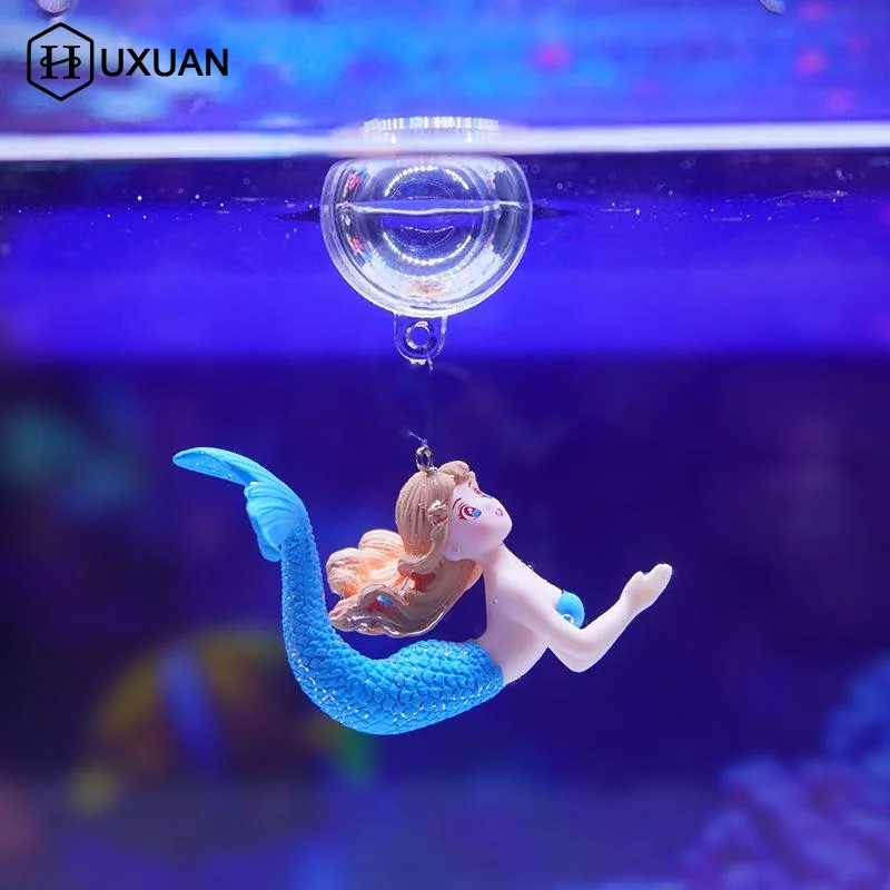Aquarium Fish Beautiful - 2 adet akvaryum süspansiyon denizkızı heykelcik