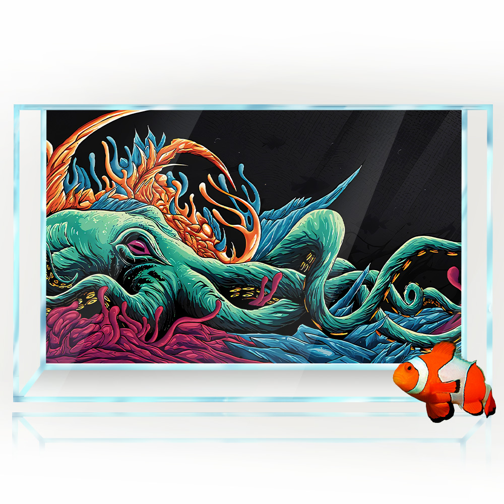 Akvaryum Arka Plan Etiketi - A - Aquarium Fish Monster incelemesi ve fiyatı