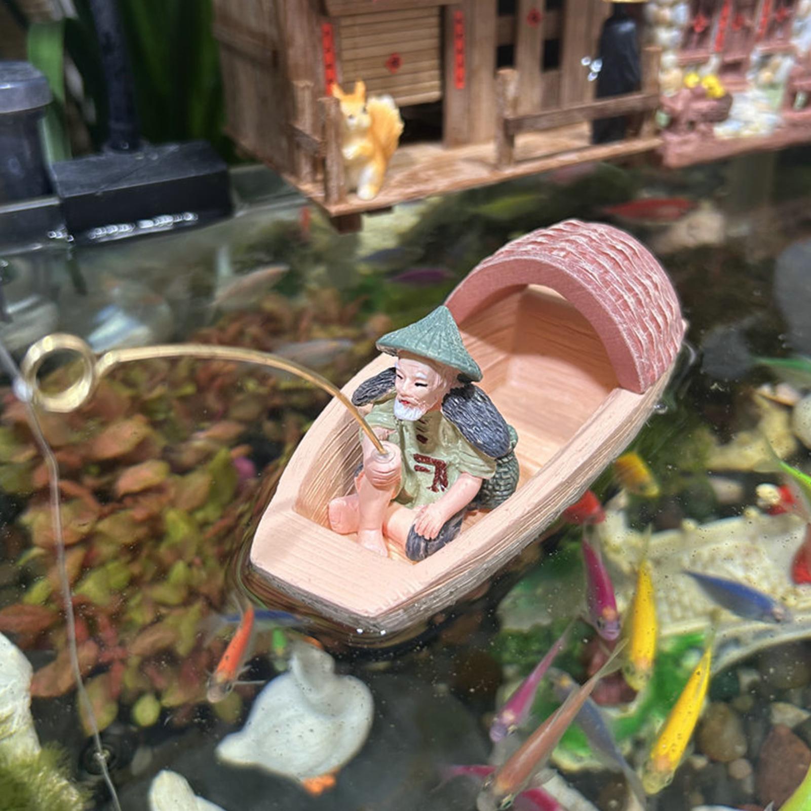 Reçine Yüzen Balıkçı Teknesi S - Aquarium Fish Tank Price incelemesi ve fiyatı