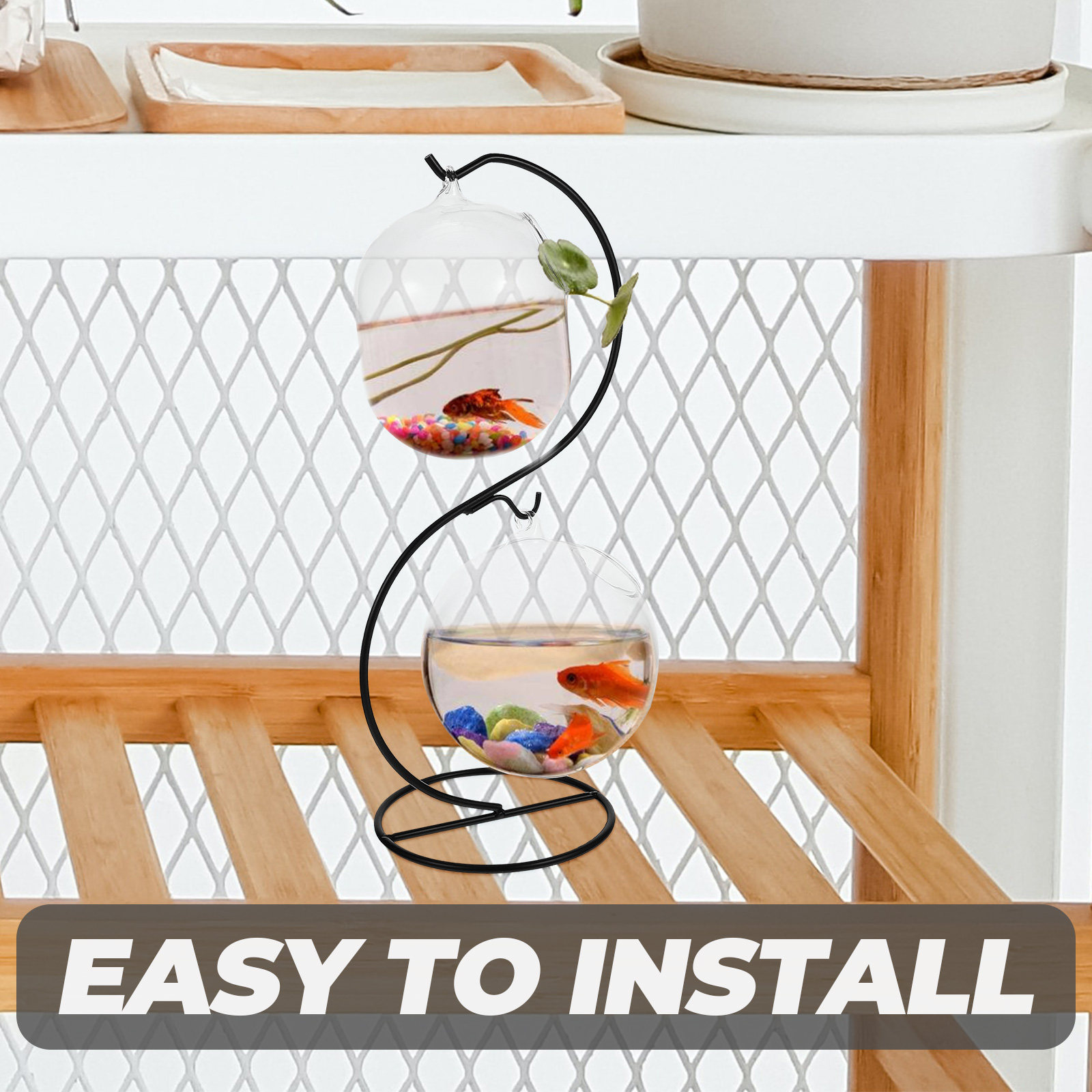 1 Set Şeffaf Masaüstü Balık Ak - Fish Aquarium Home incelemesi ve fiyatı